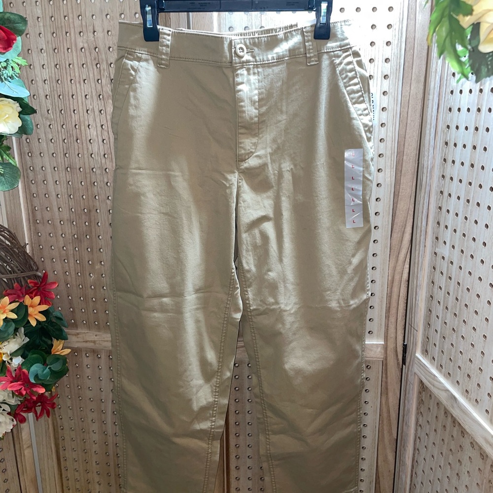 Old Navy Tan High-Rise Ankle Chinos Classic Straight-Leg
